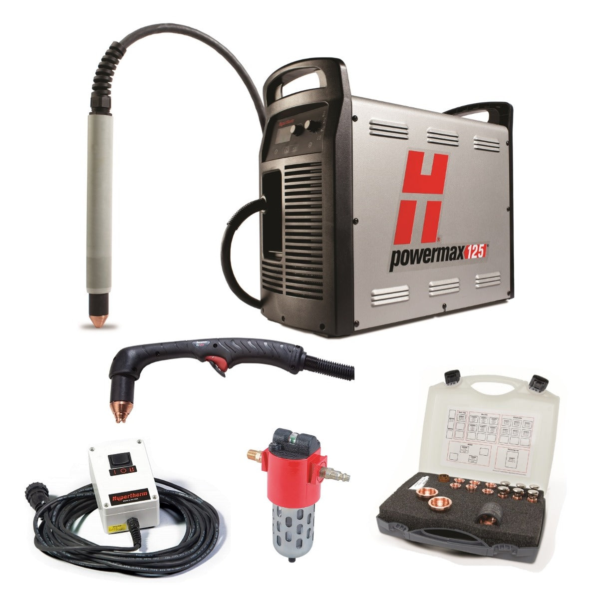 Hypertherm Powermax 125 w/CPC 50ft Mech and 25ft 85° Hand Torch Pkg (059541)