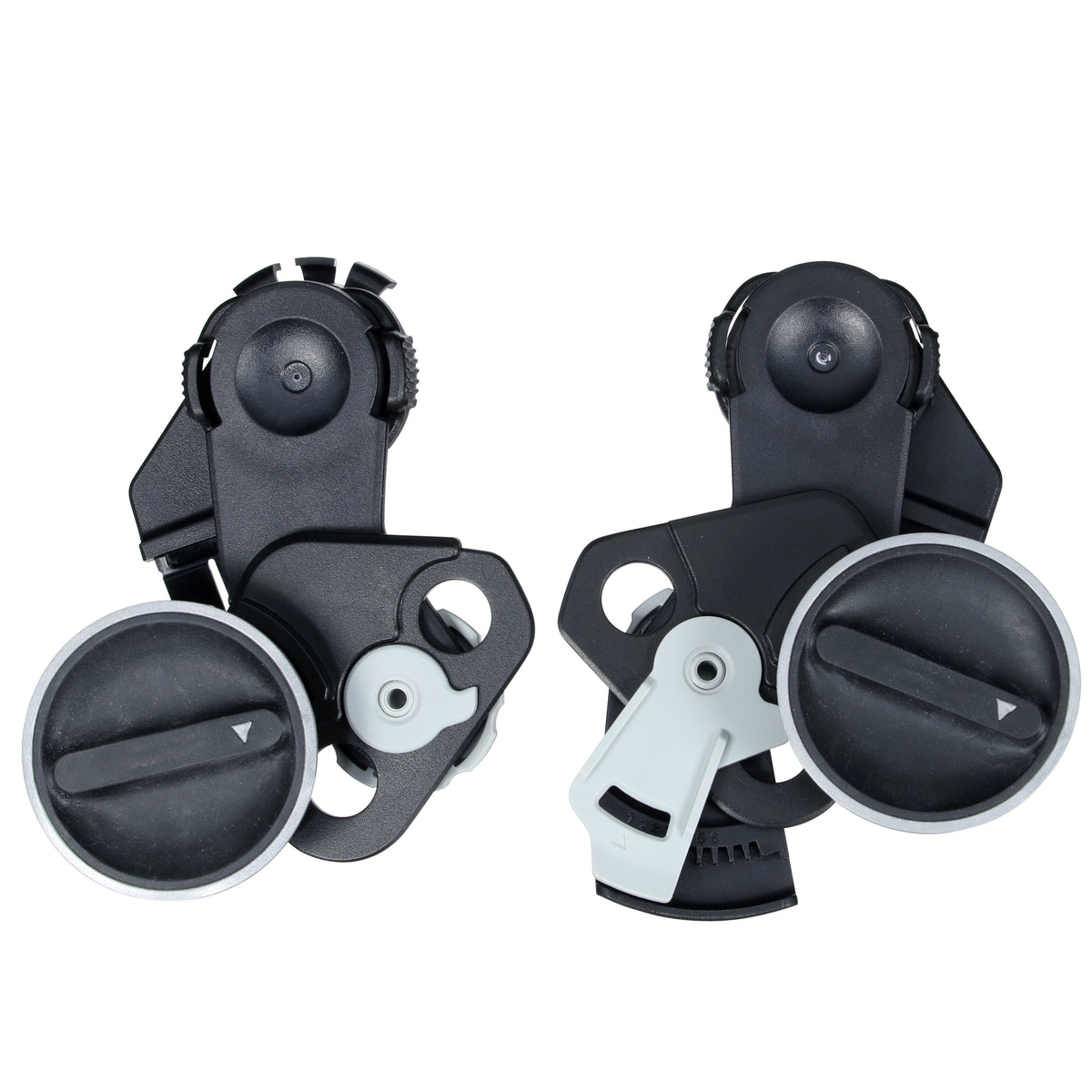 3M Speedglas G5 Pro Hard Hat Adapter for H-700 Series: two black and gray adapters displayed on a white background.