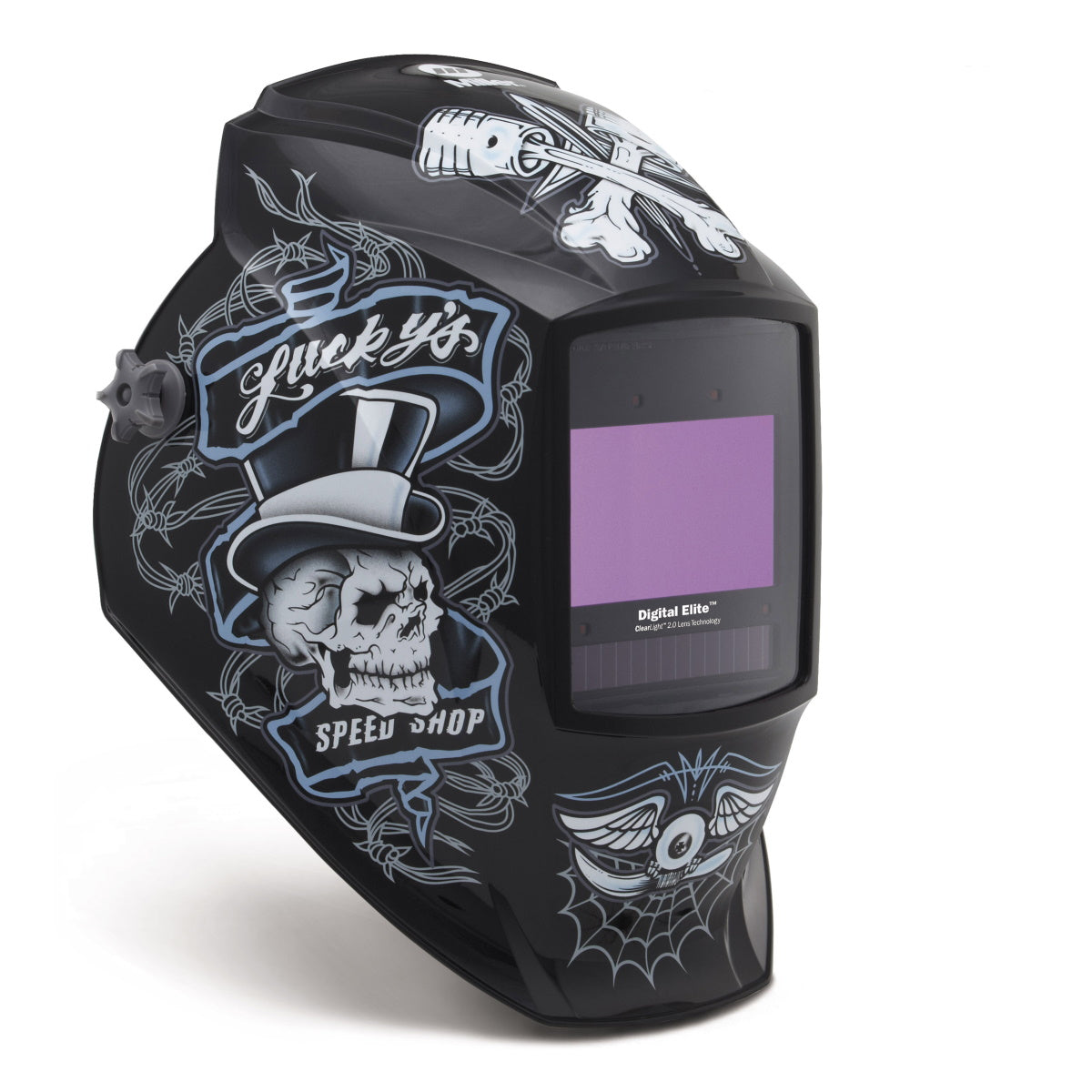 Miller Lucky's Speed Shop Digital Elite Auto Darkening Welding Helmet with ClearLight 2.0 Lens (289756)