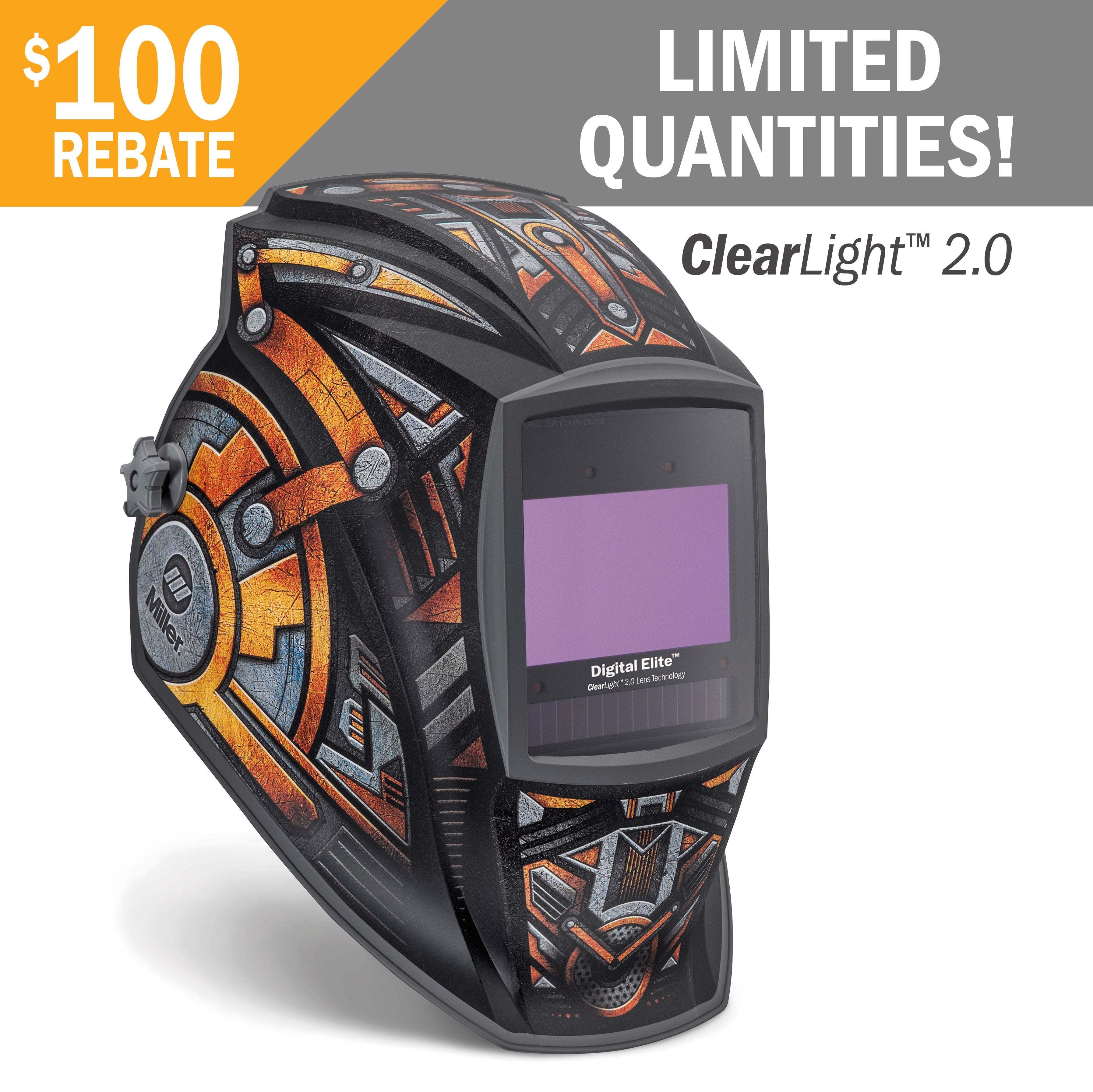 Miller Gear Box Digital Elite Welding Helmet with ClearLight Lens (289844)