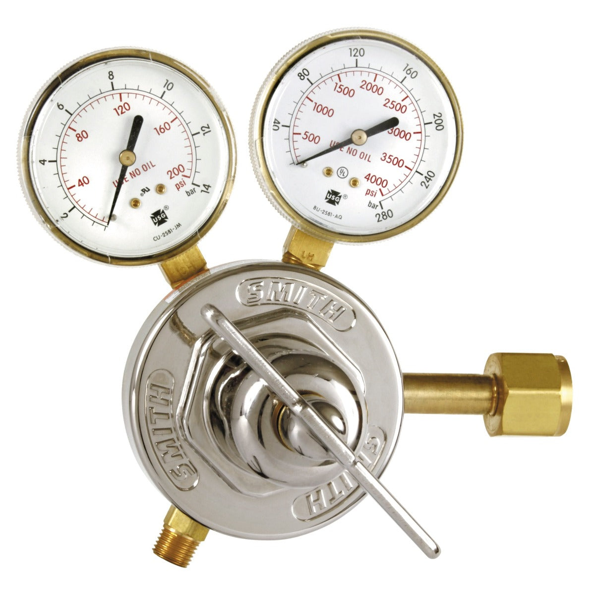 Miller | Smith HD Single Stage Series 40 Oxygen Regulator (40-XX-540)