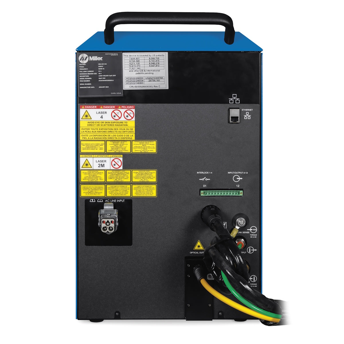 Miller OptX 2kW 240V Handheld Laser Welder Pkg (951000109)
