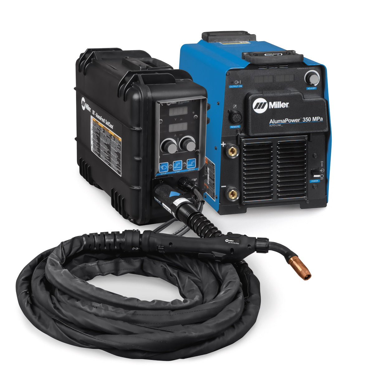 Miller AlumaPower 350 MPa MIG Welder, Feeder and 25-ft Gun (951834)