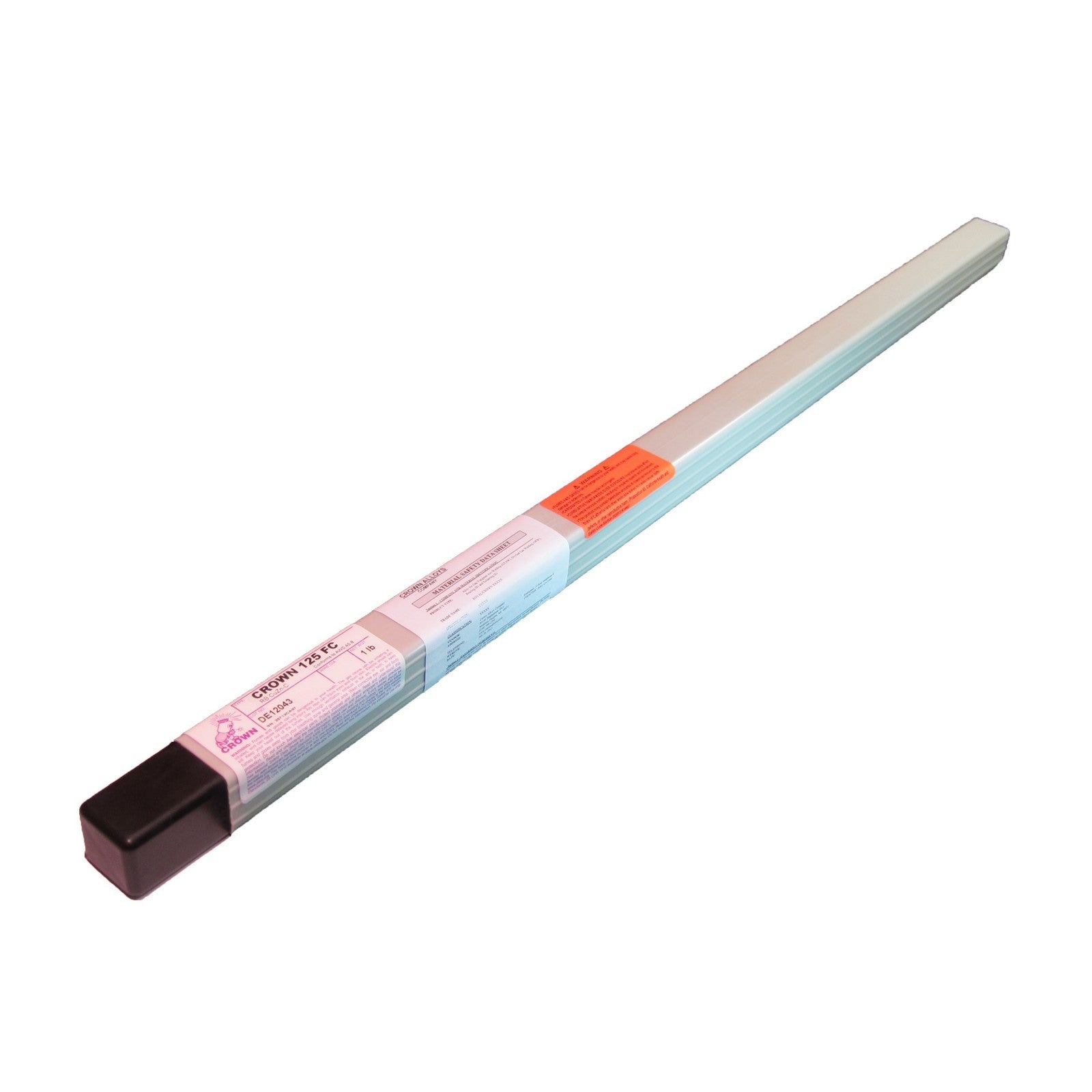Crown Alloy 3/16 x 36" CROWN 125FC BR.PKG. Bare Low-Fuming Bronze (RB CuZn-C) BRAZING 1 lb TUBE (CT125F/TQ-BP)