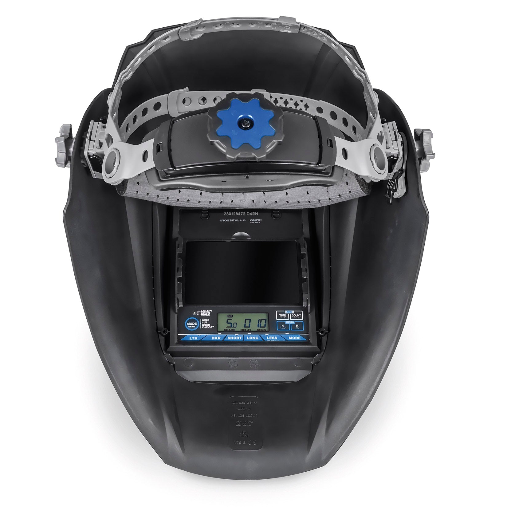 Miller Blue Rage II Digital Elite Auto Darkening Welding Helmet with ClearLight 2.0 Lens (281010)