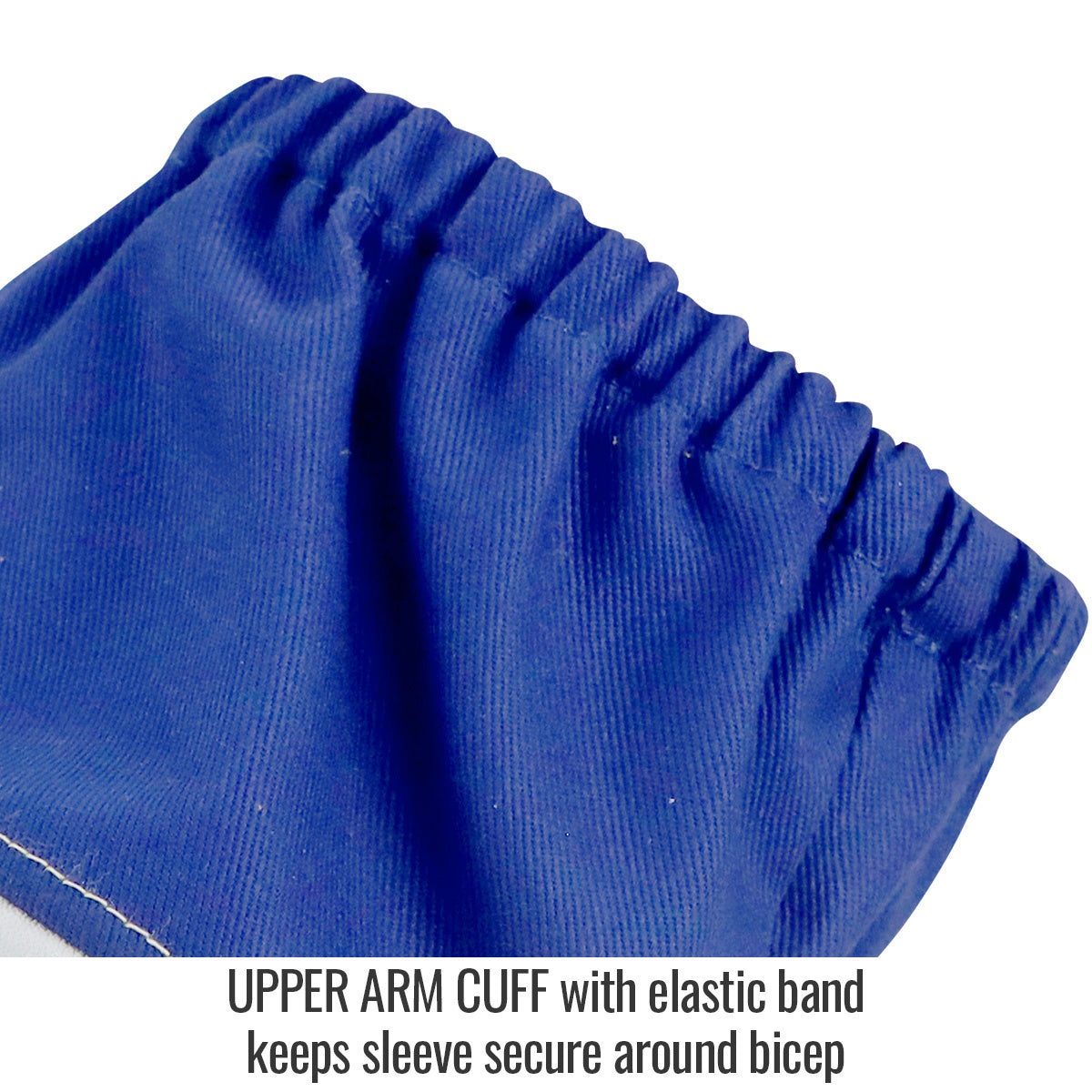 revco black stallion upper arm cuff with elastic band leather/fr cotton sleeves