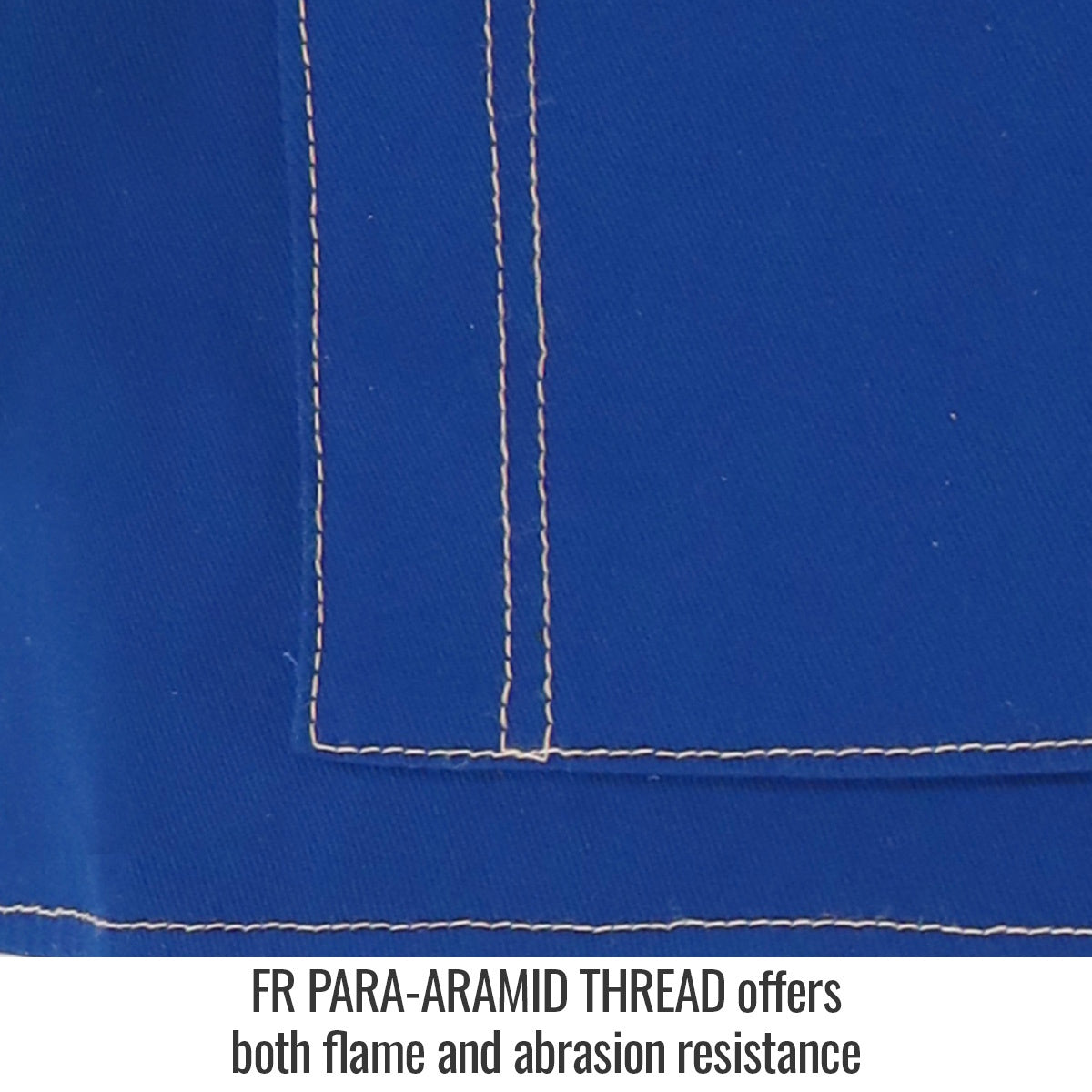 flame and abrrasion fr para armid thread hybrid welding apron