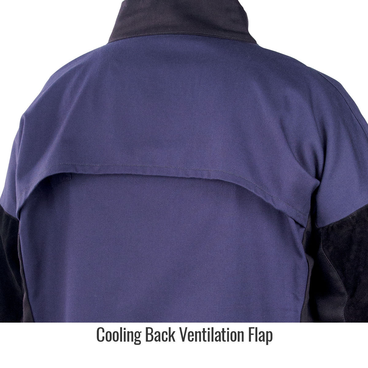 revco black stallion bsx navy black hybrid welding jacket ventilation flap