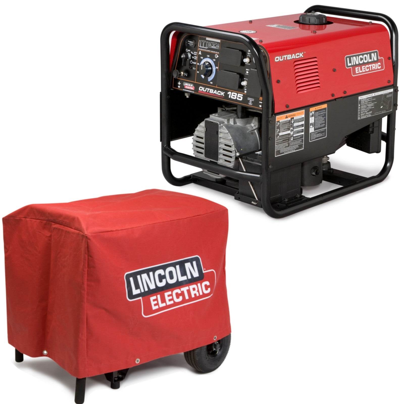 Lincoln Outback 185 Engine Welder Generator w/ Cover (K2706-2 & K2804-1)