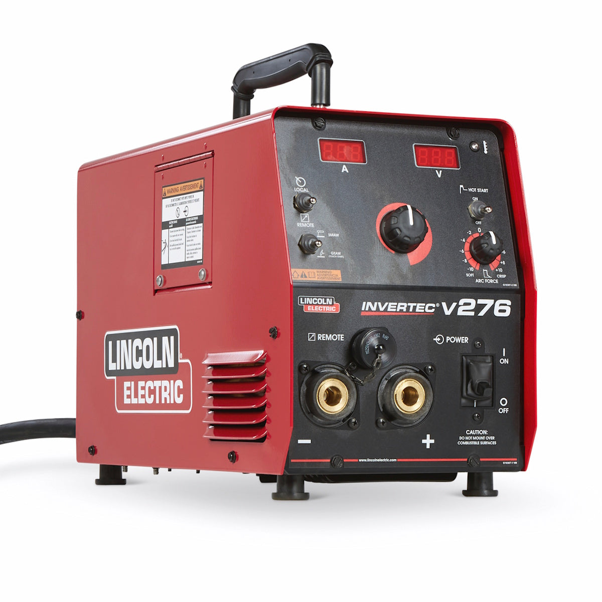 Lincoln Invertec V276 Stick/TIG Welder K4868-2 with Twist Mate Connectors features control knobs and digital displays.