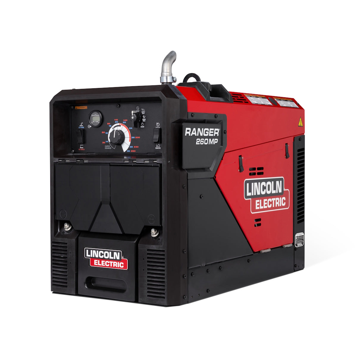 Lincoln Ranger 260MP Engine Driven Welder K5937-1 red/black, control panel, Lincoln logo visible.