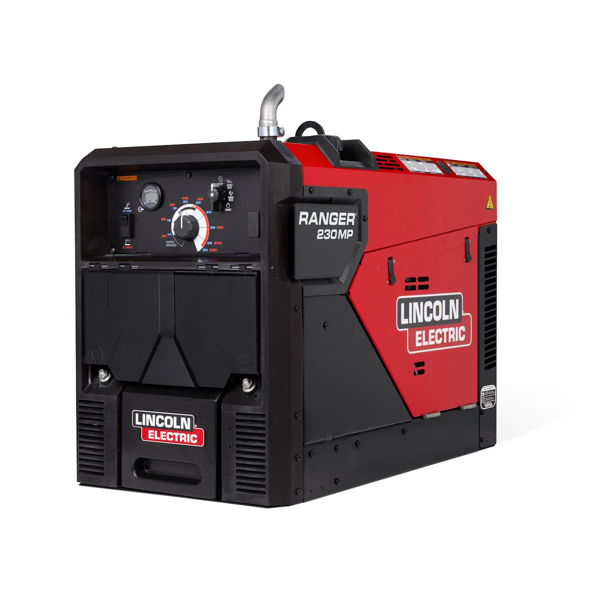 Lincoln Ranger 230MP Engine Driven Welder K5938-1 in red and black, showing control panel and branded labels.