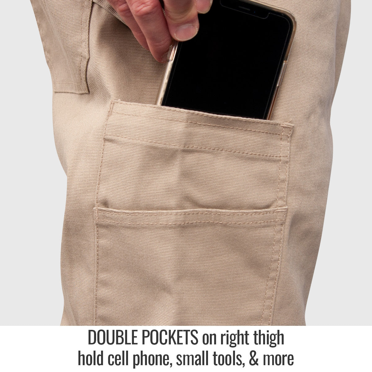 double pockets khaki