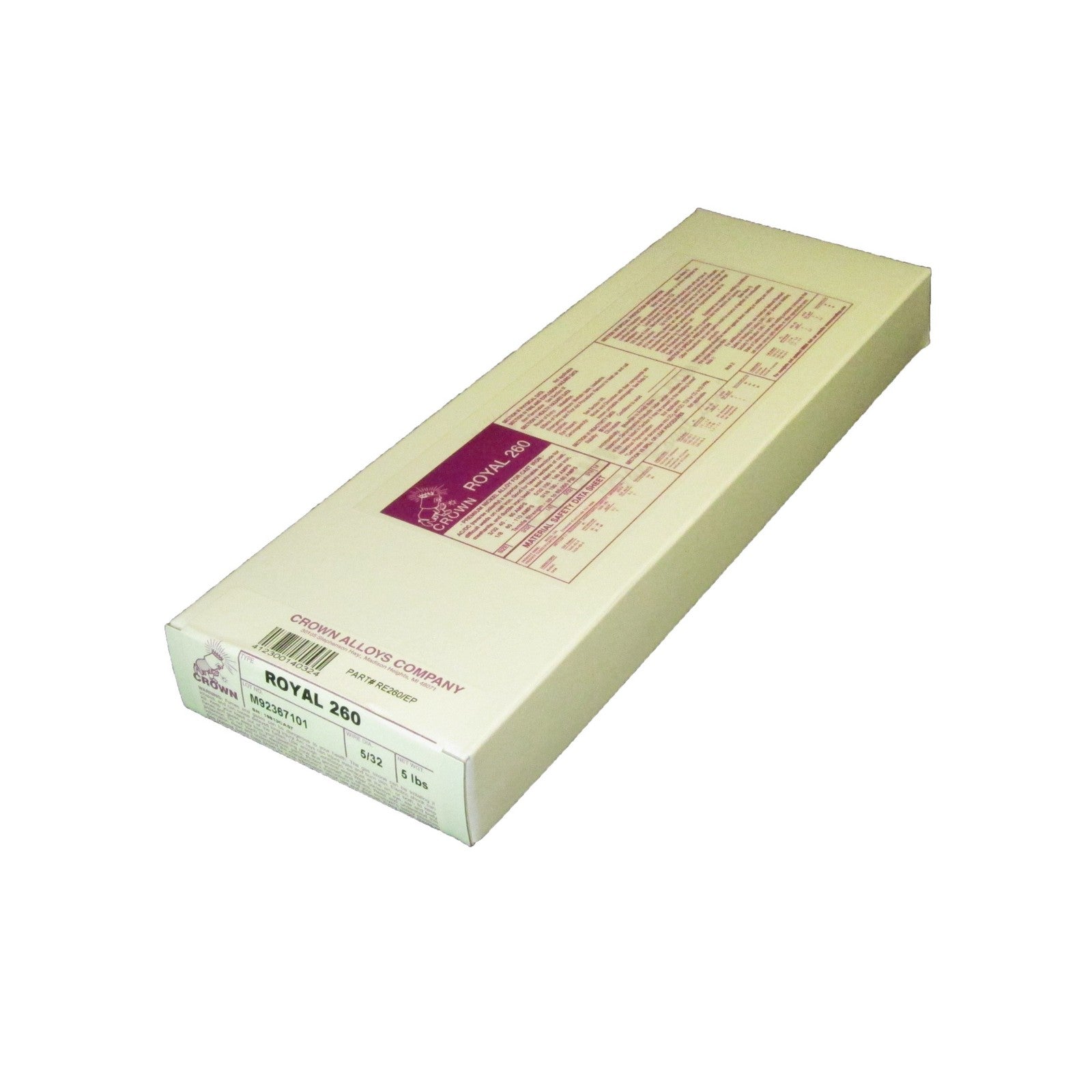 Crown Alloy 5/32 ROYAL 260 Premium Medium Nickel ELECTRODE 5 lb BOX (RE260/EP)