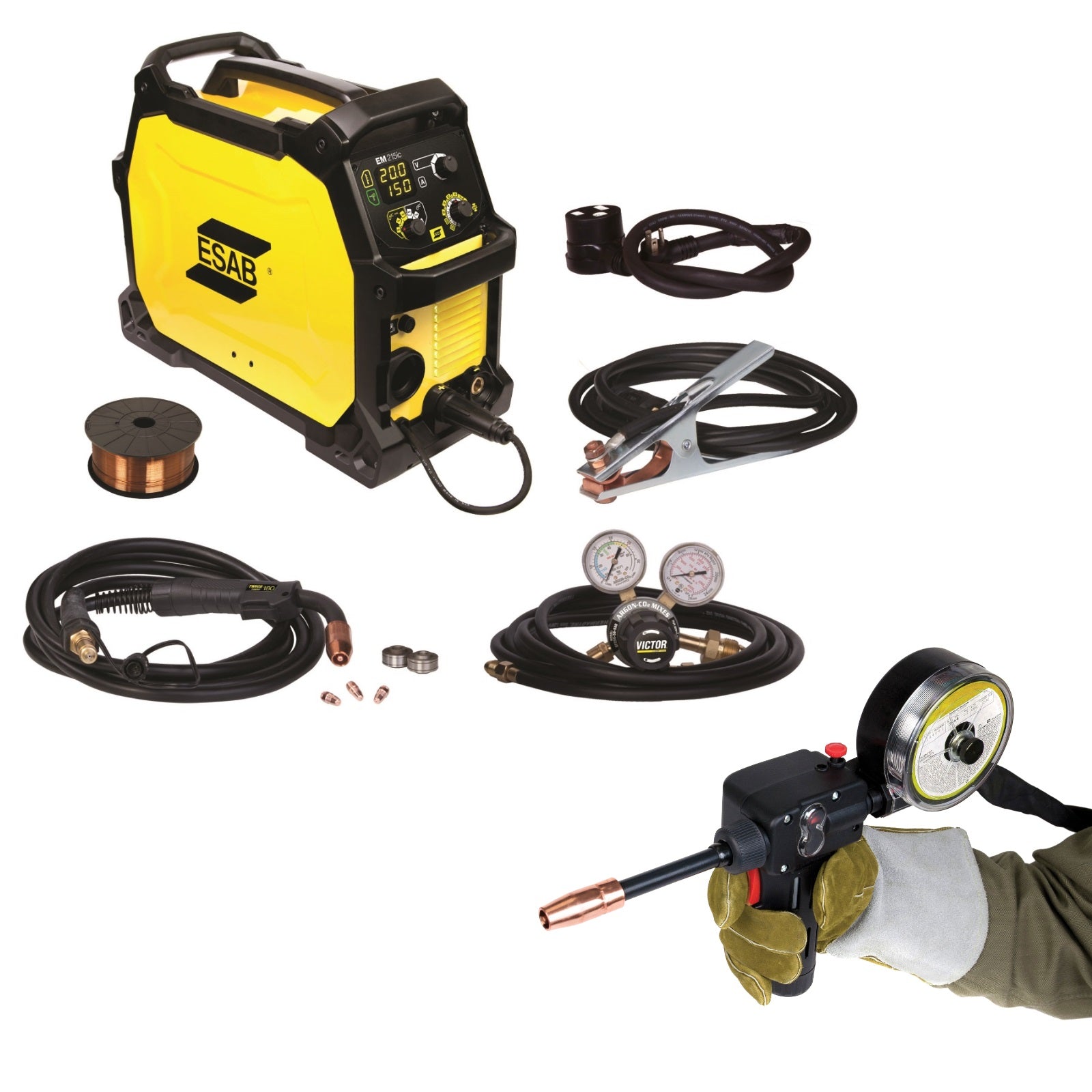 ESAB Rebel EM 215ic MIG Welder with Spoolgun (0558102436)