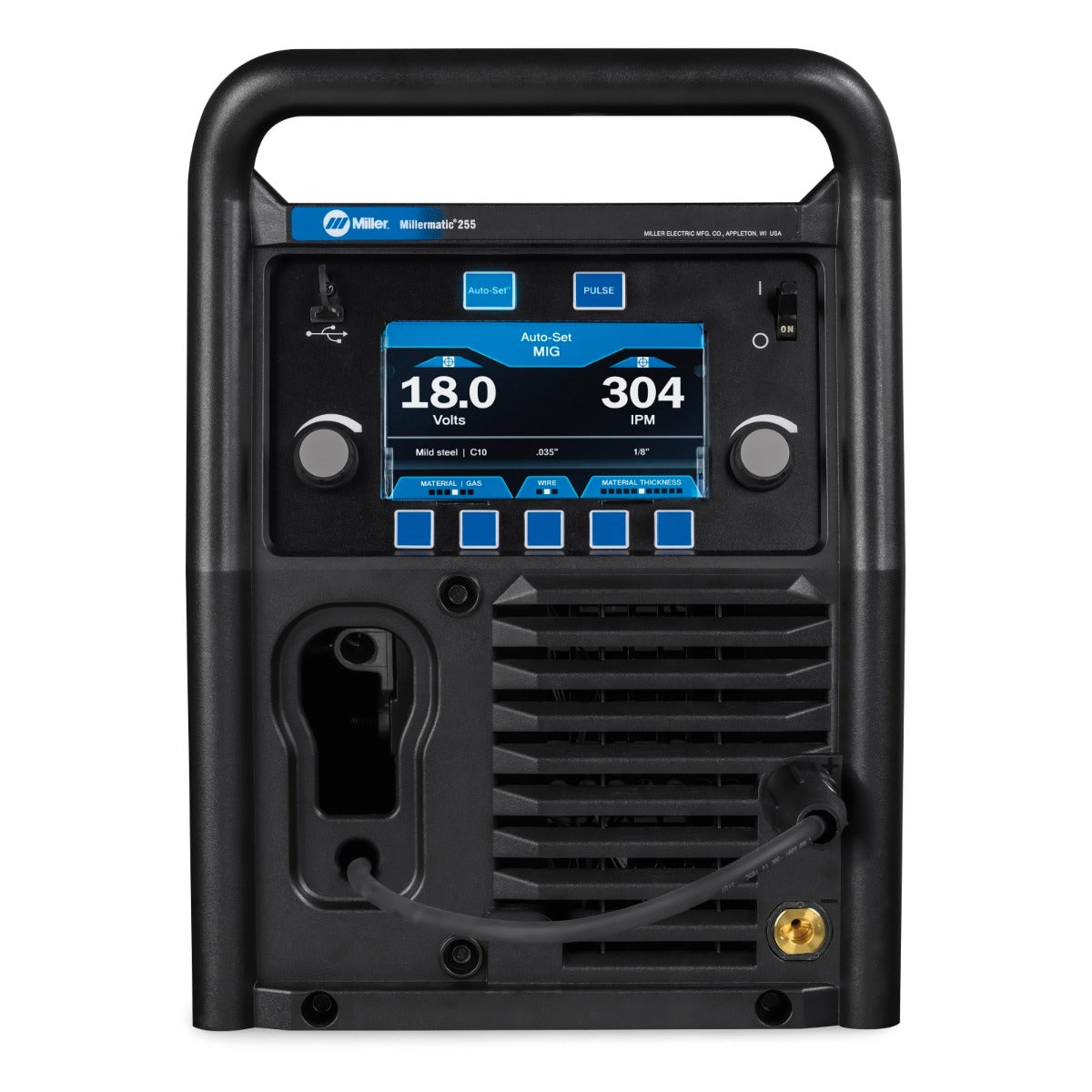 Miller Millermatic 255 MIG/Pulsed MIG Welder- 208/240V with Running Gear (951766)