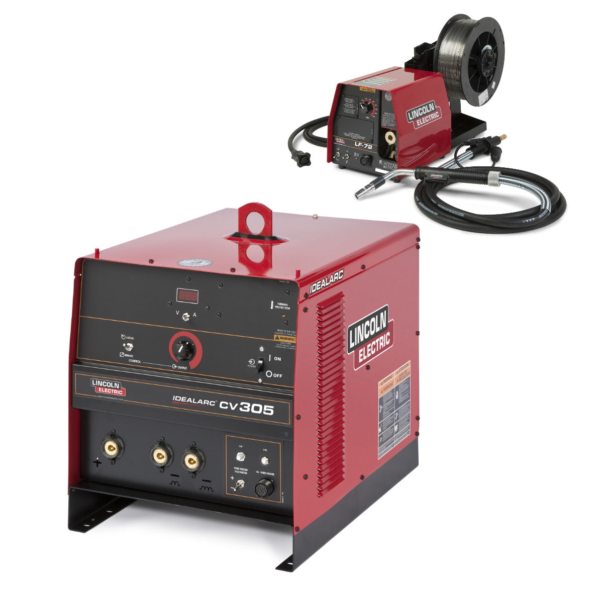 Lincoln Idealarc CV305 Ready-Pak w/LF-72 Wire Feeder (K2395-2)