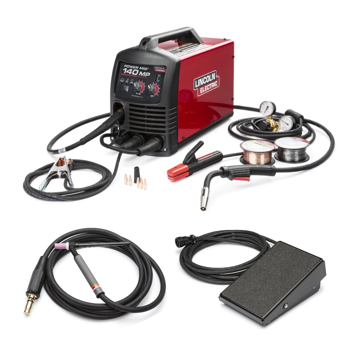 Lincoln Power Mig 140 MP Multi Process Welder TIG One-Pak (K4499-1)