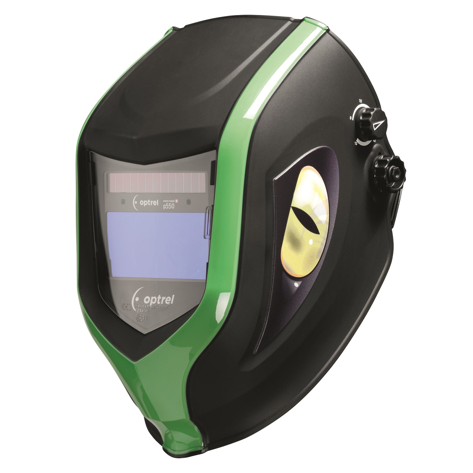 Optrel p550 Series Black/Green Helmet (1007.010)