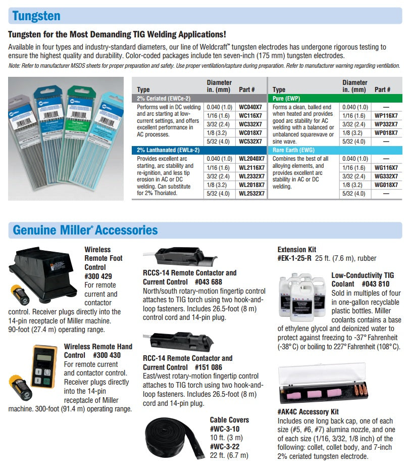 Miller Weldcraft W-280 Water-Cooled Torch Kit (300990)