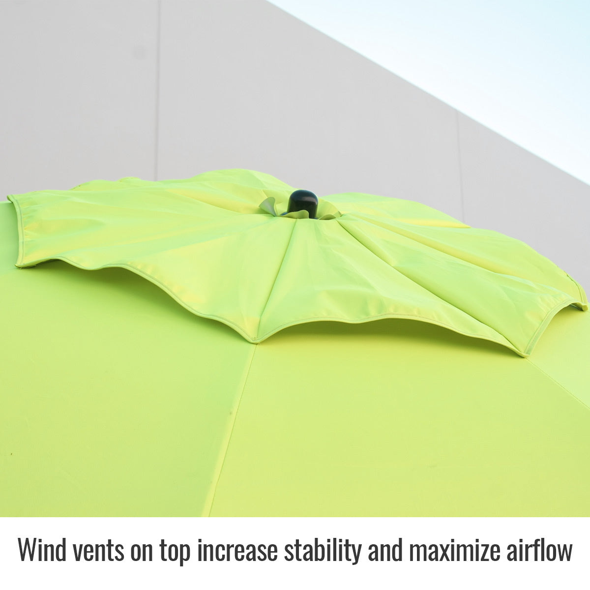 Revco Black Stallion Yellow/Lime FR Industrial Umbrella with Stand (UB250-YEL)