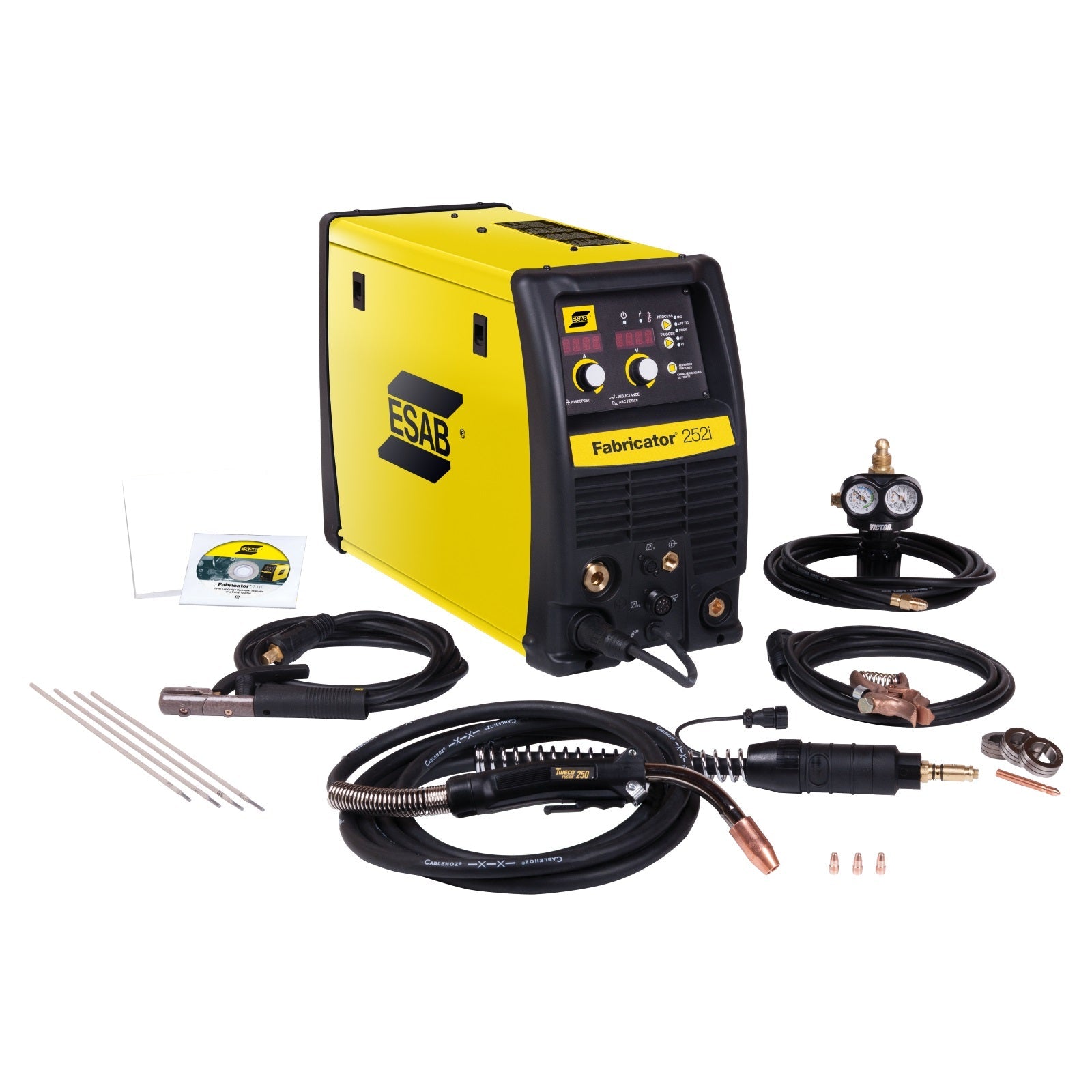ESAB Fabricator 252I MIG, TIG, Stick Welder Pkg. With TIG Torch (W1004401, W4013600)