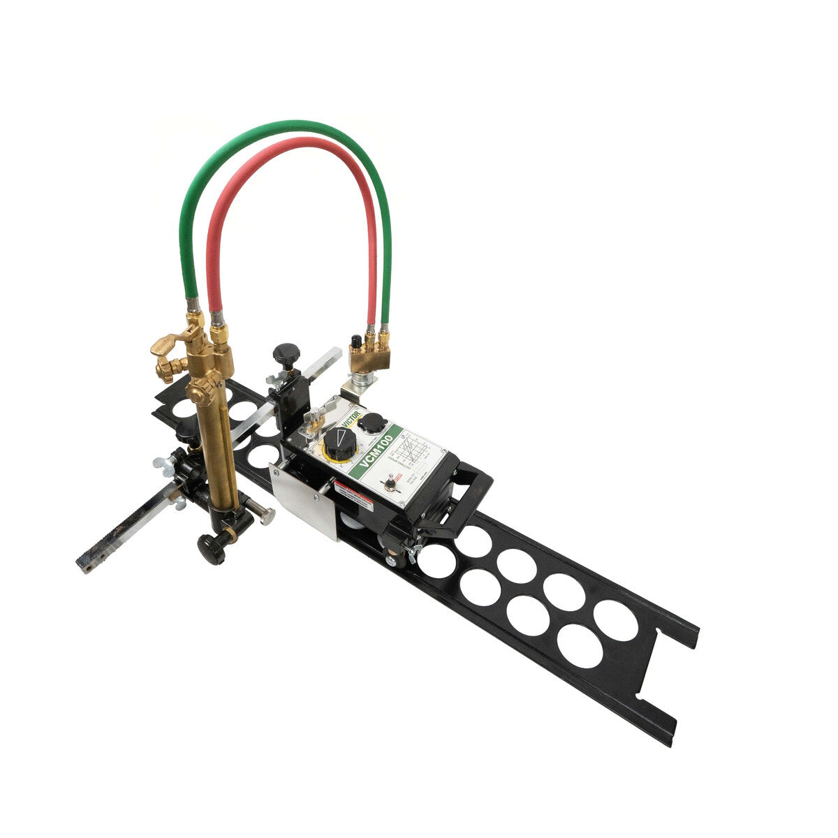 VICTOR VCM100 Deluxe Kit, SKU: VCM100, portable track cutting machine for precise oxy-fuel cutting of metal sheet thicknesses.