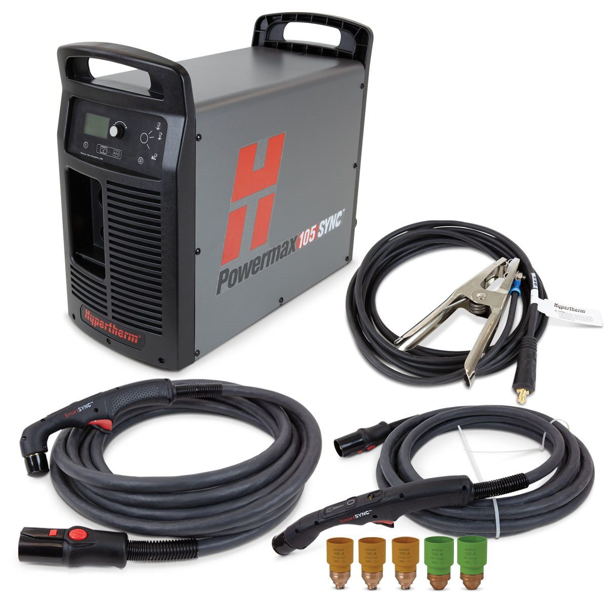 Hypertherm Powermax 105 Sync Plasma w/CPC 25ft 75° and 15° Hand Torch (059634)