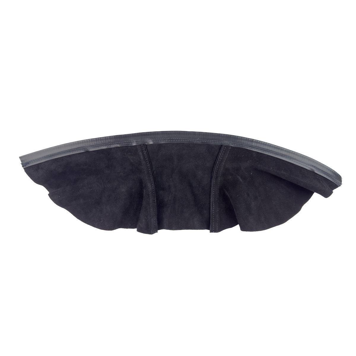 ESAB Sentinel A70 Pro Leather Front Neck Protector 0700900719: black, pleated helmet accessory for welding safety.