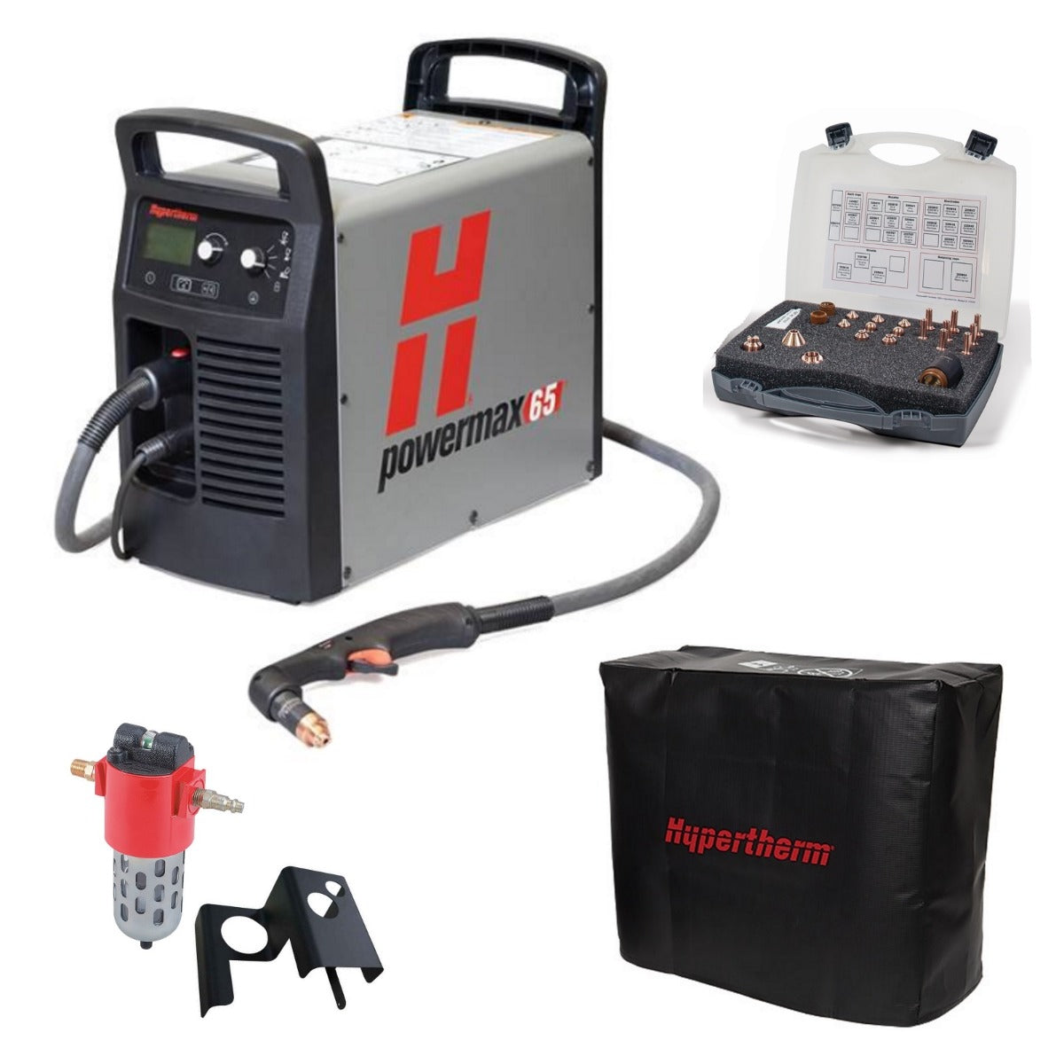 Hypertherm Powermax 65 w/25ft Hand Torch and Air Filter Pkg (083273)