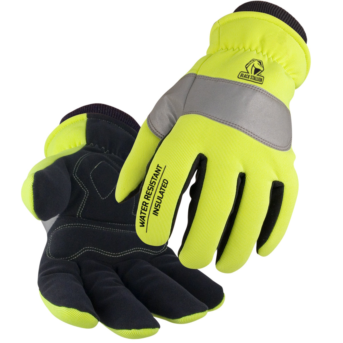 Black Stallion FlexHand Hi-Vis Winter Mechanic's Gloves (15HV)