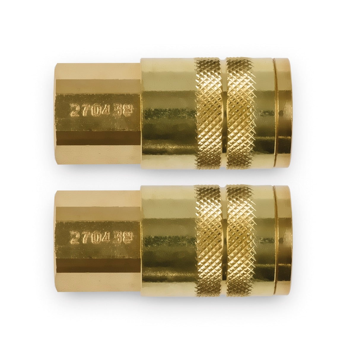 Miller SAR 1/4" NPT Brass Hose Socket (Ind Intg) Pkg/2 (270438)