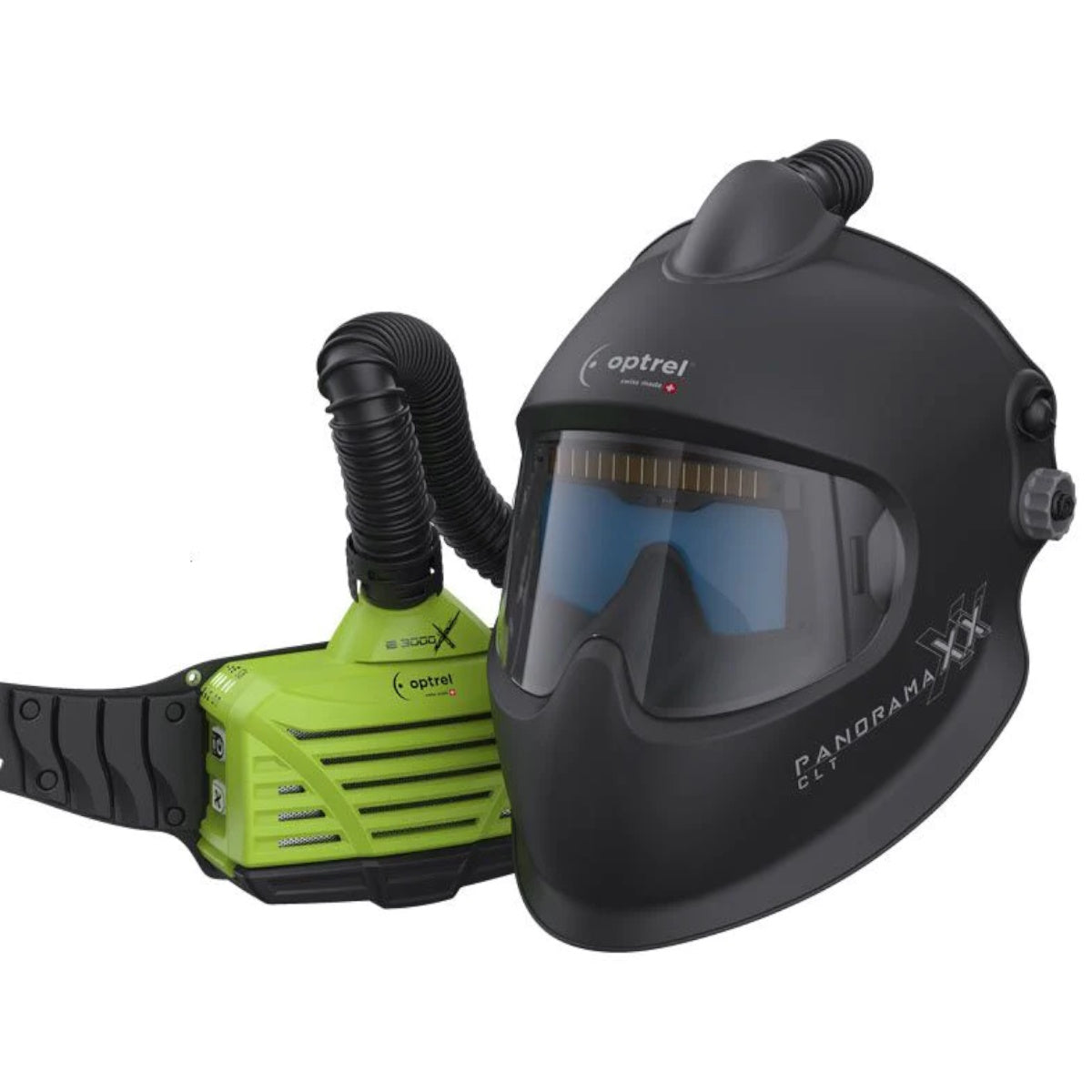 Optrel E3000X PAPR with Panoramaxx CLT Black Welding Helmet (4550.580)