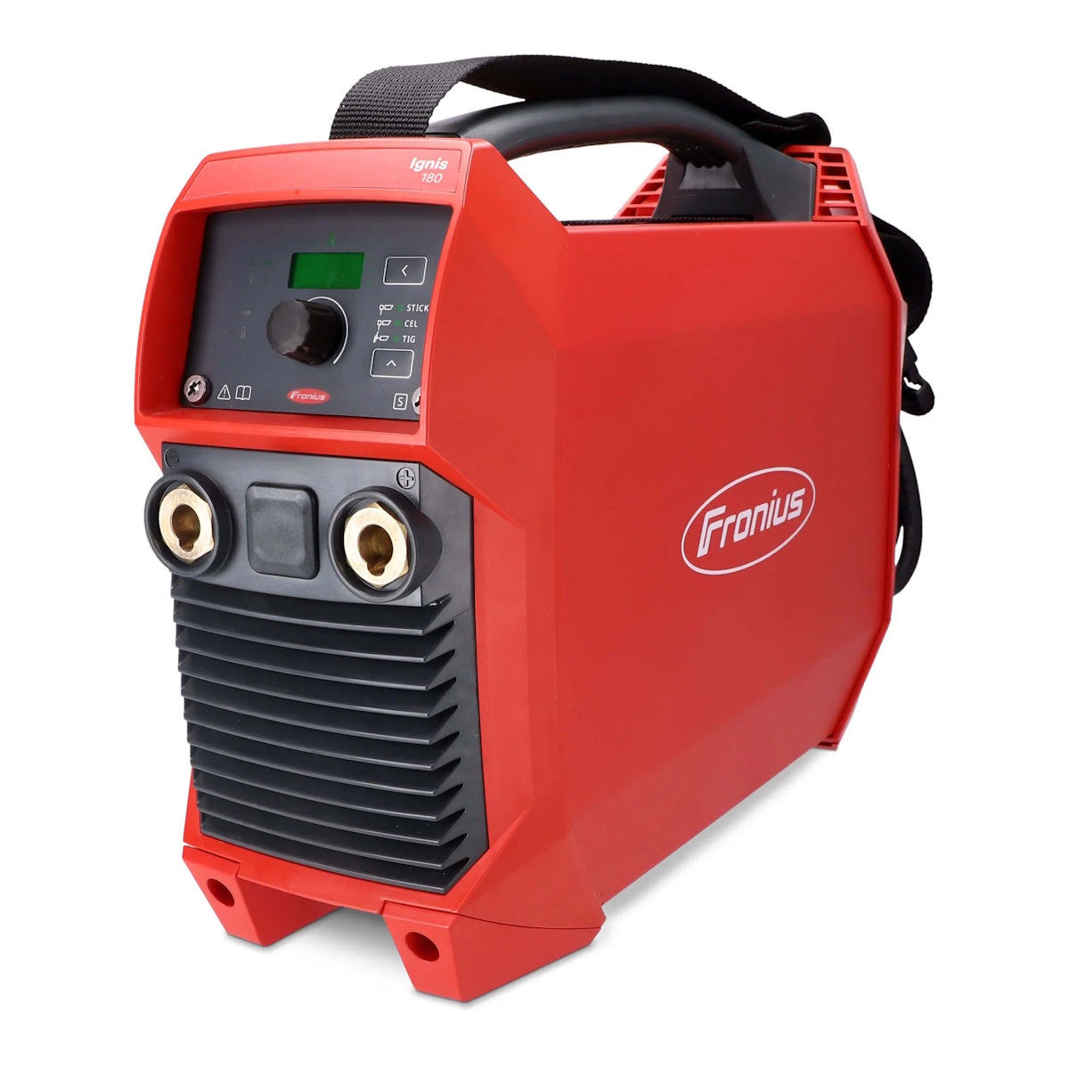 Fronius Ignis 180XT 49,0400,0002 stick welder with digital display, control dial, and front cable connectors.