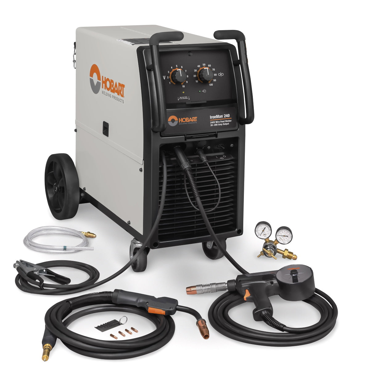 Hobart IronMan 240 MIG Wire Welder with SpoolRunner 200 Spool Gun (500574001)