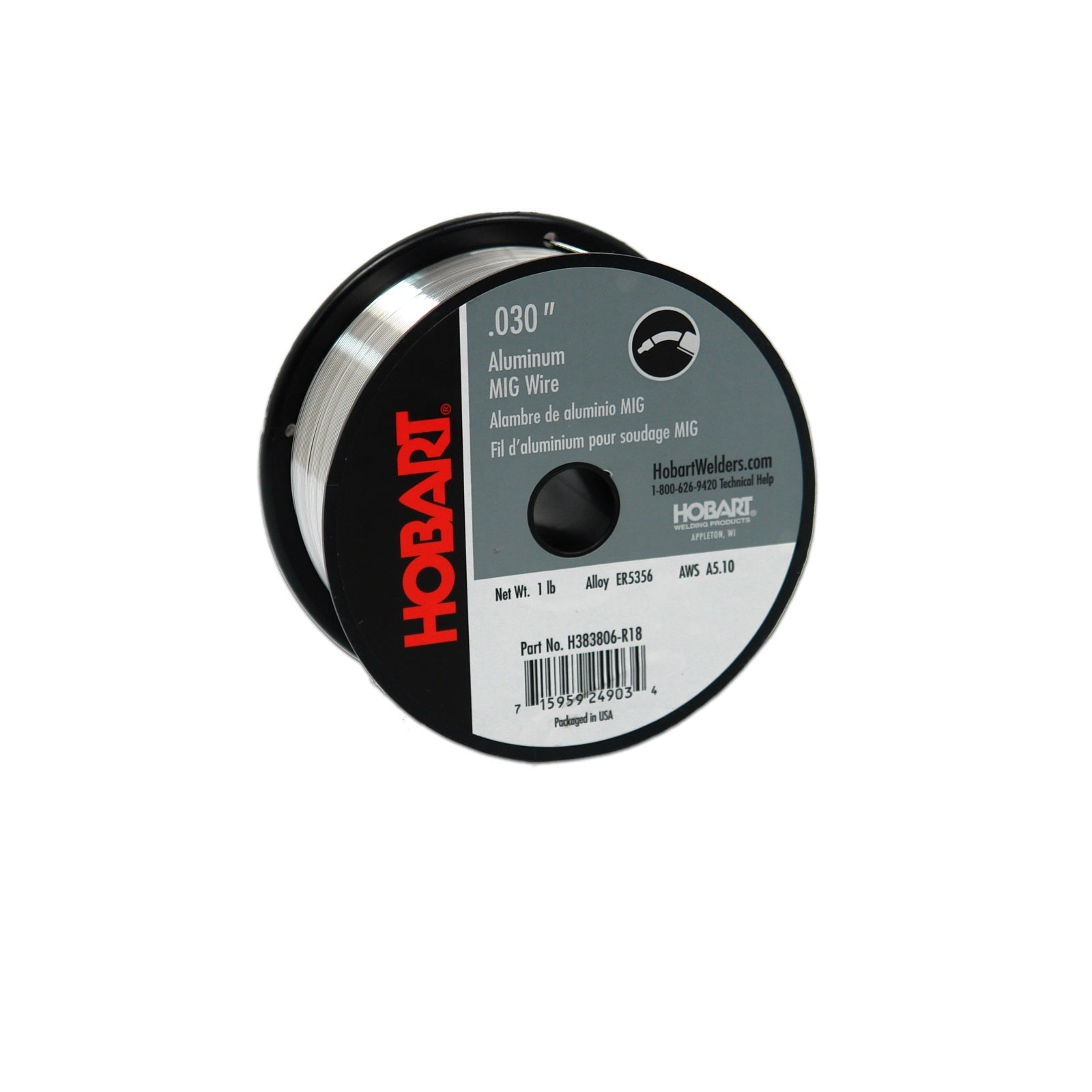 Hobart ER 5356 Aluminum MIG Wire .030 X 1 Lb Spool