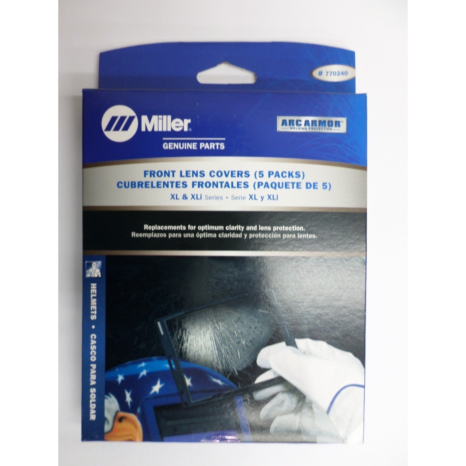 Miller XLI Helmet Clear Outside Cover Lenses Pkg/5 (770240)