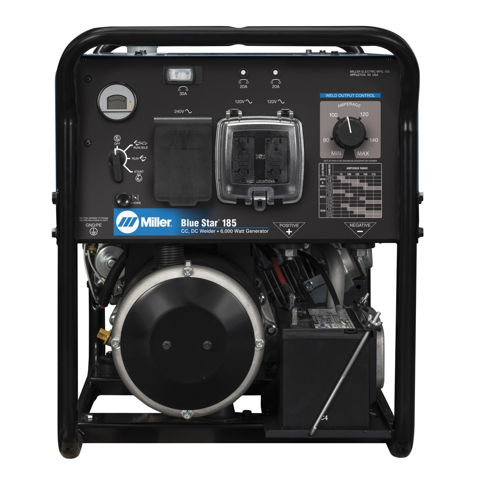 Miller Blue Star 185 Welder/Generator with GFCI Receptacles (907664)