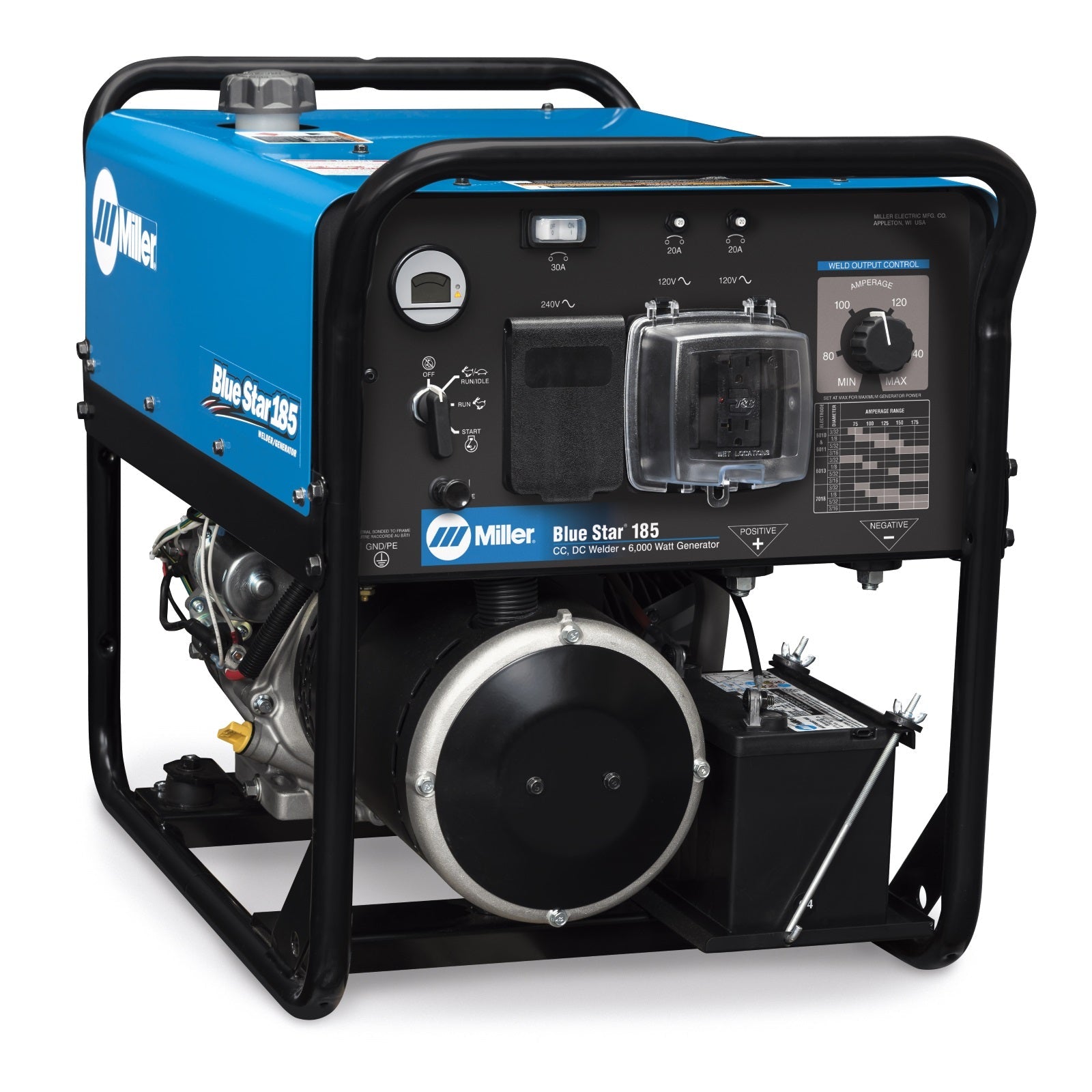 Miller Blue Star 185 Welder/Generator with GFCI Receptacles (907664)