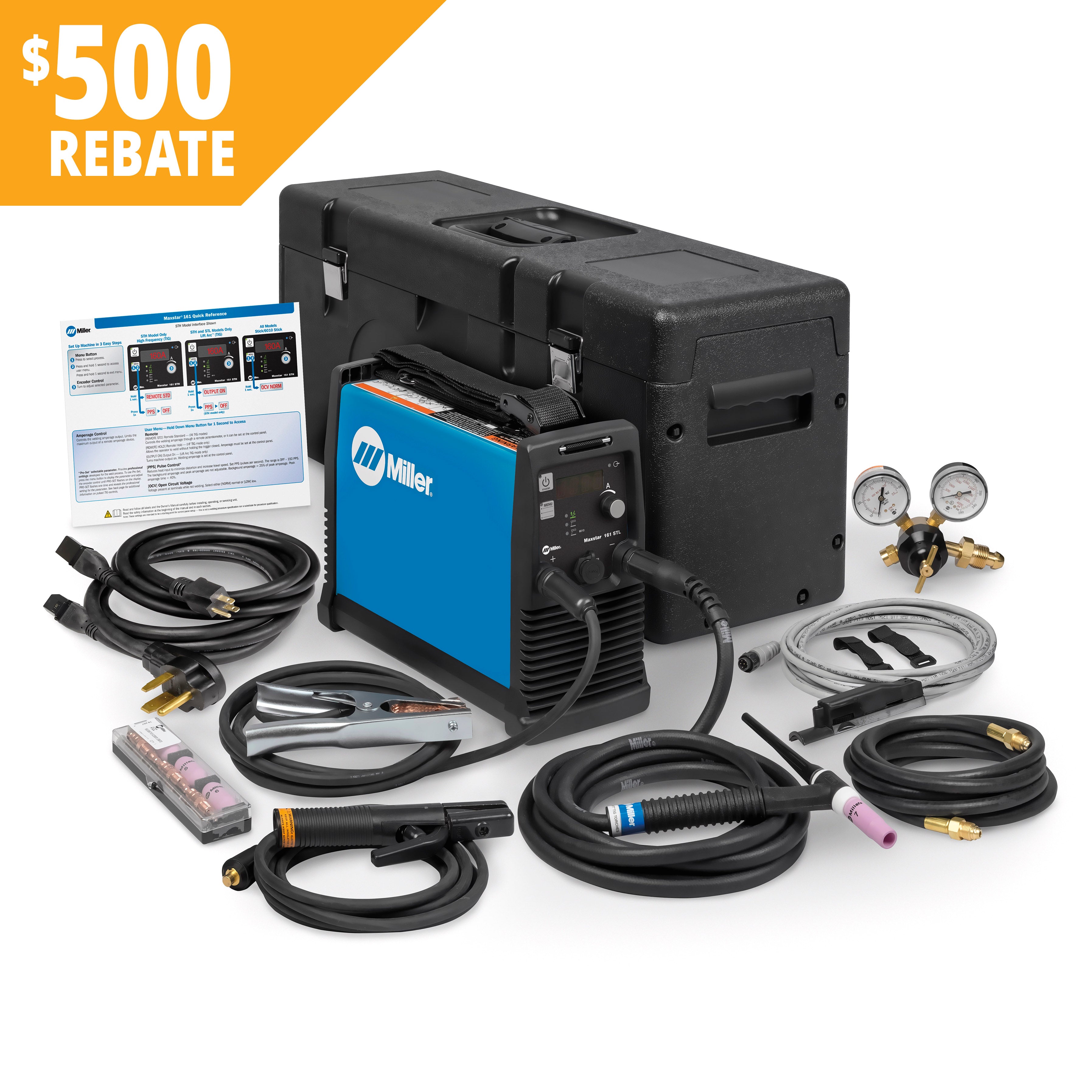 miller maxstar 161 stl tig and stick welder with fingertip control