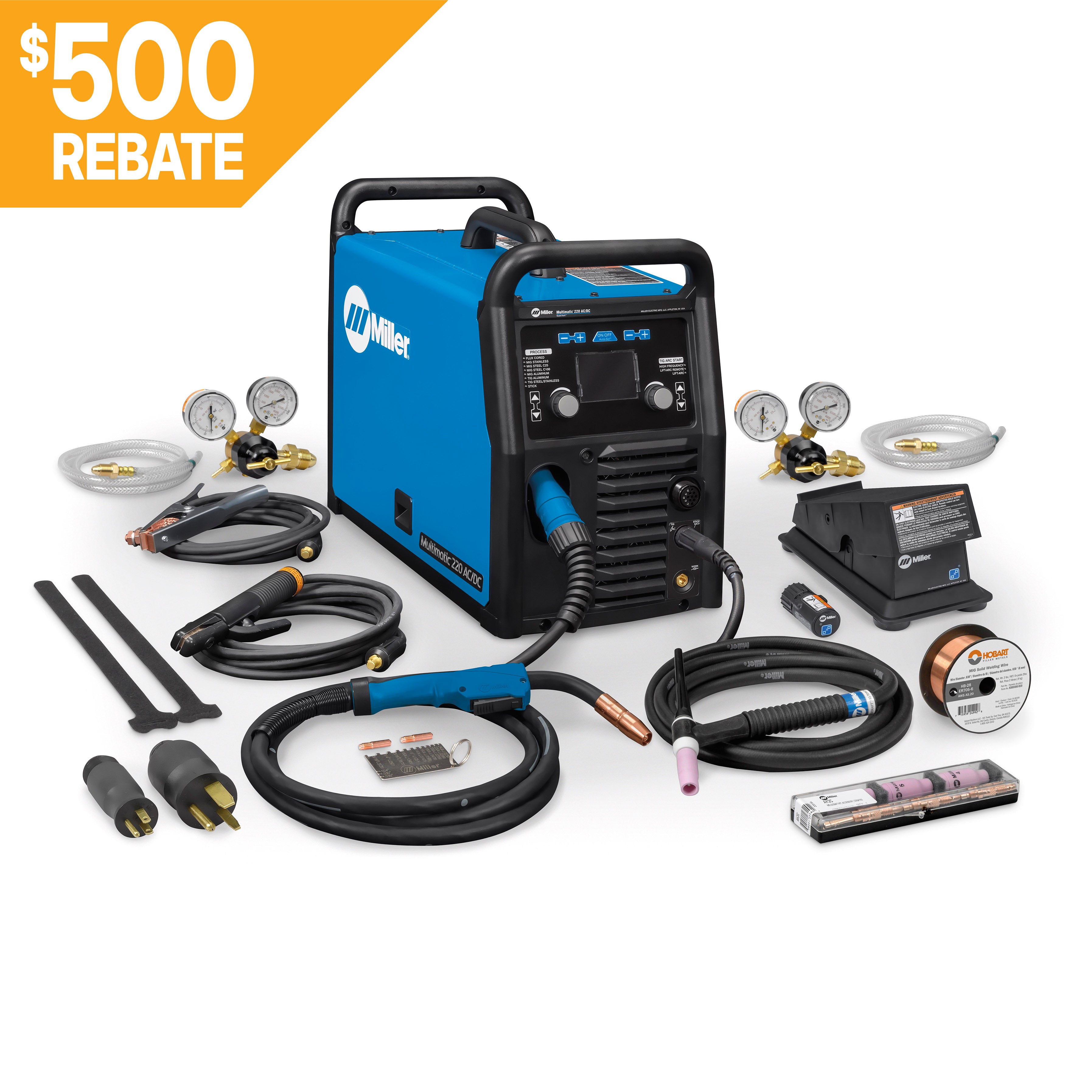 Miller Multimatic 220 AC/DC Welder w/Wireless Foot Control (907757002)
