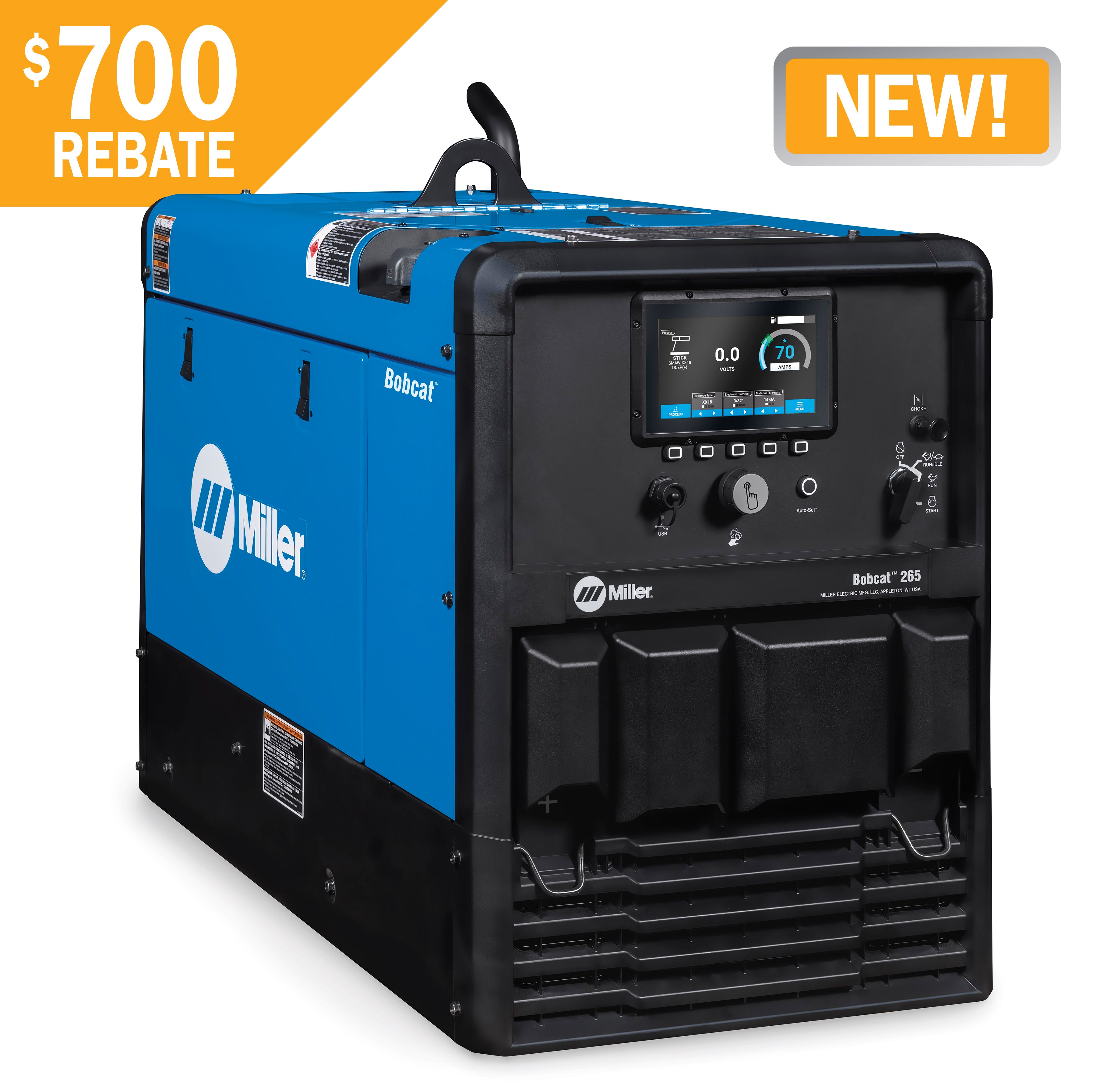 Miller Bobcat 265 Vanguard Welder/Generator (907848)