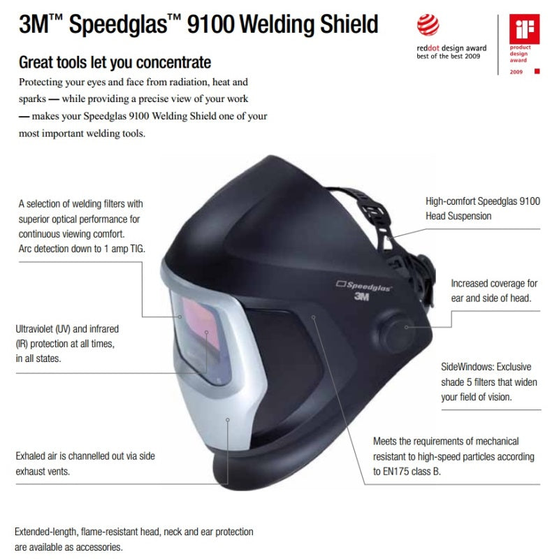 3M Speedglas 9100X with Side Window Welding Helmet (06-0100-20SW)