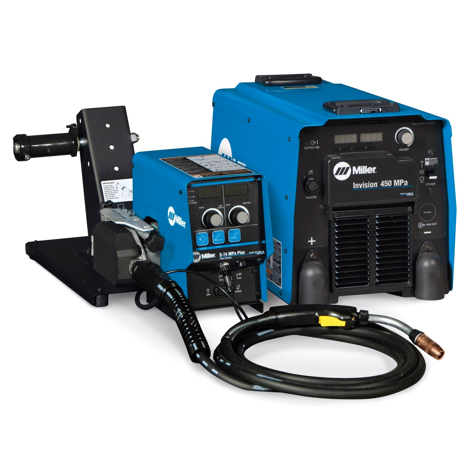 Miller Invision 450 MPa MIG Welder with Feeder, Accessory Package, and Cart (951499)