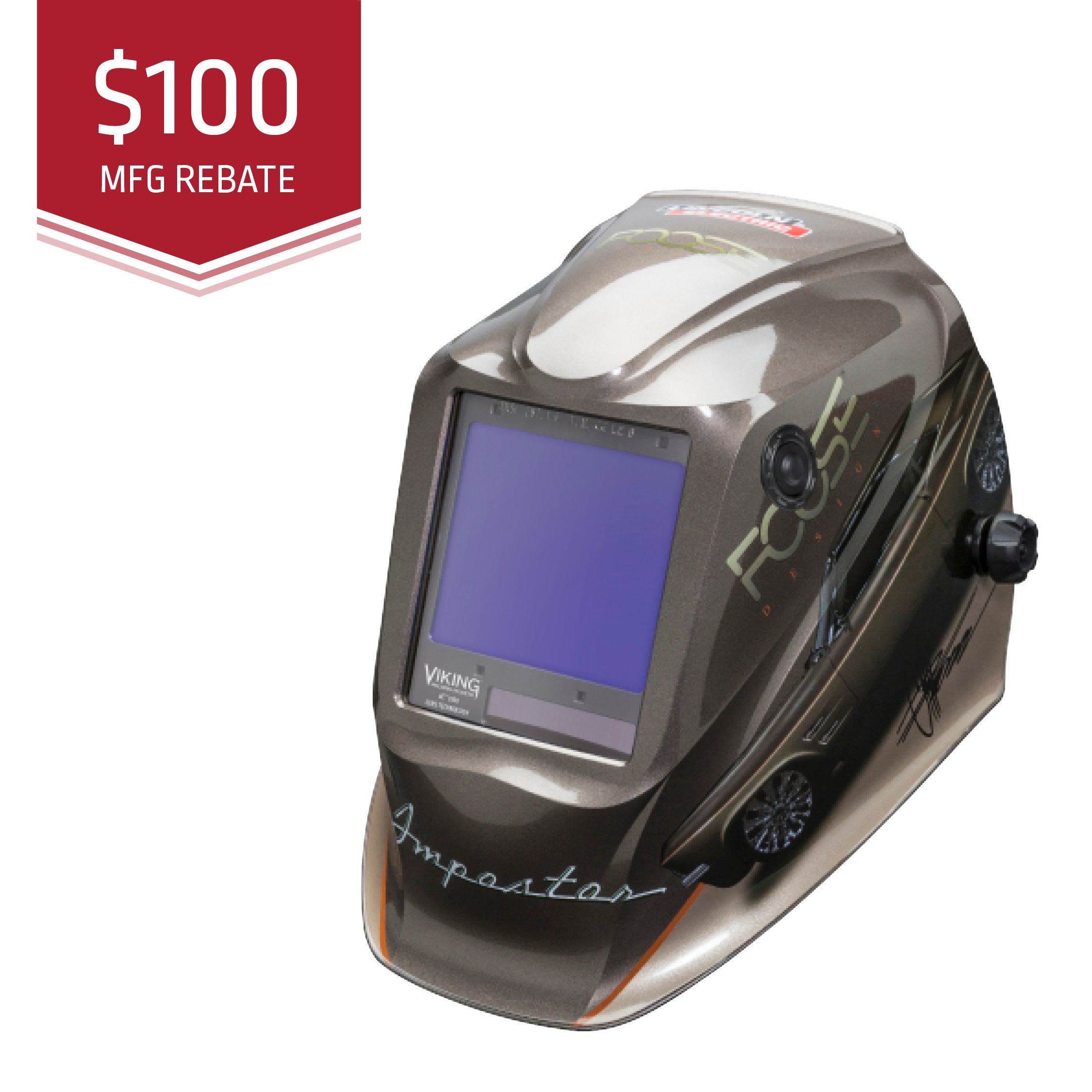 Lincoln Viking 3350 Foose Imposter Welding Helmet, Auto Dark