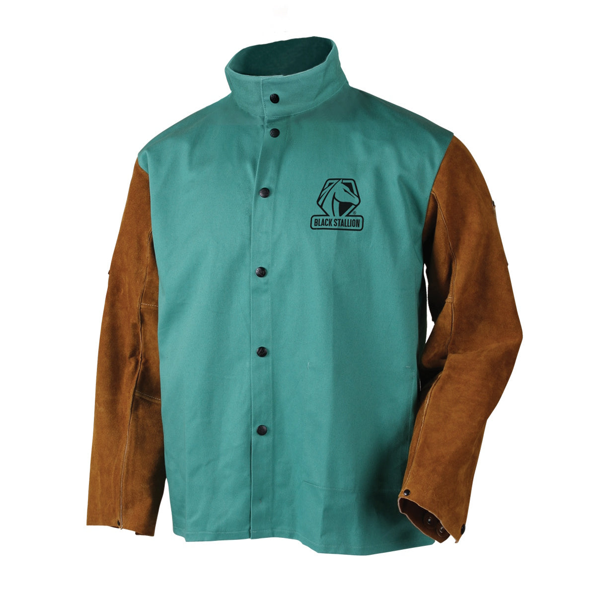 Revco Black Stallion Green 9oz FR Cowhide Hybrid Welding Jacket (F9-30C/BS)