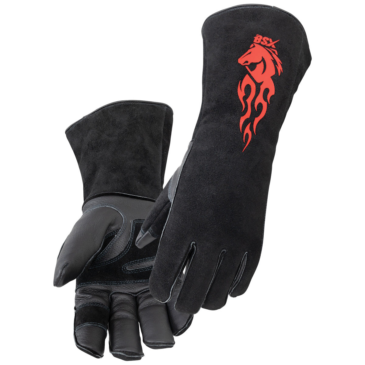 Revco Black Stallion BSX Extended Cuff Pigskin Palm Stick Gloves (GS3030-BK)