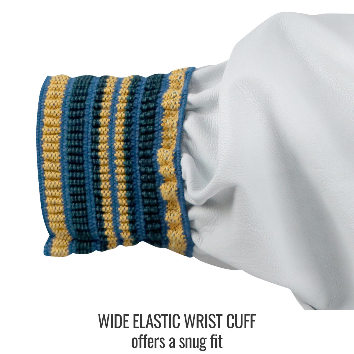 wide elastic wrist cuff leather/fr cotton sleeves