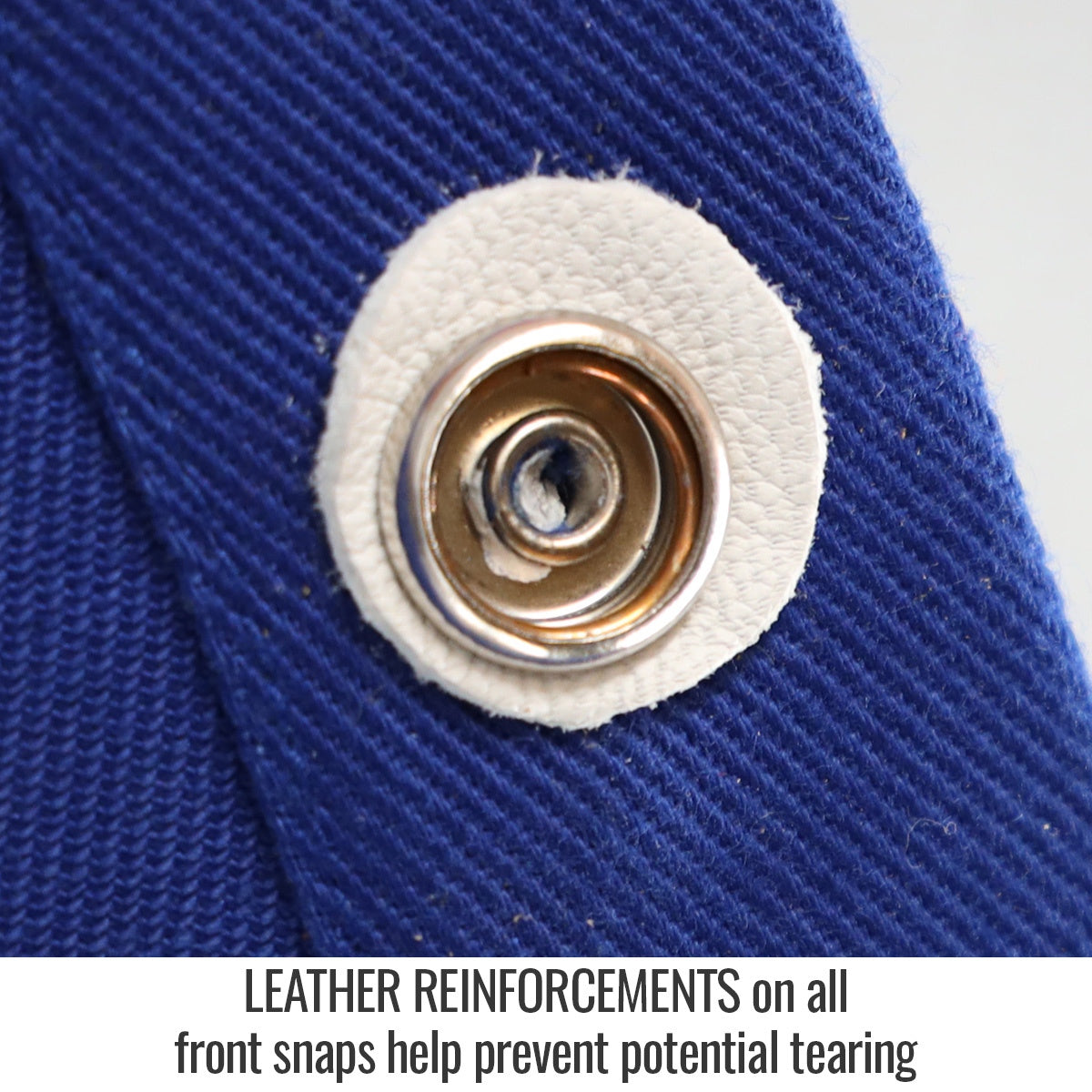 leather reinforcements front snaps stallion 9oz goatskin leather/fr hybrid welding jacket