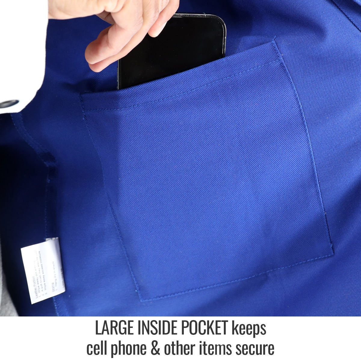 large inside pocket stallion 9oz goatskin leather/fr hybrid welding jacket